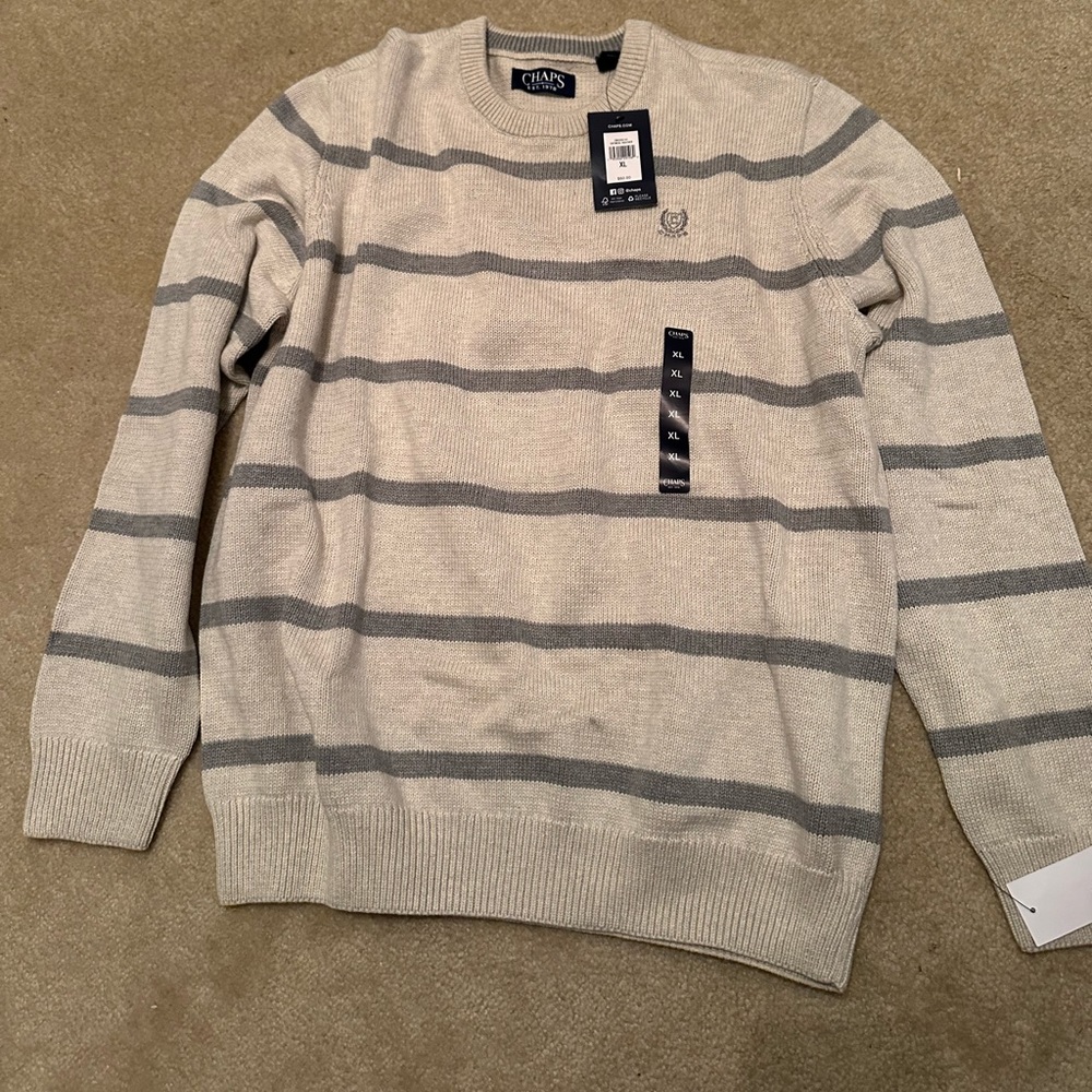 Champ Grey and Cream Mens Sweater